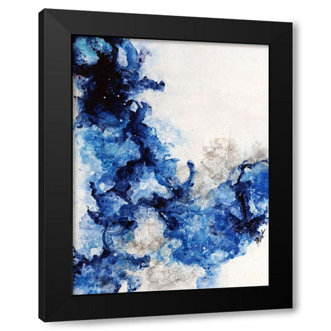 Glacier Blue I Black Modern Wood Framed Art Print by Douglass, Farrell