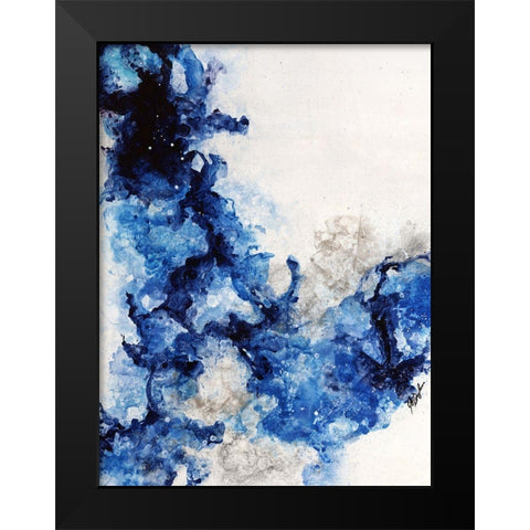 Glacier Blue I Black Modern Wood Framed Art Print by Douglass, Farrell