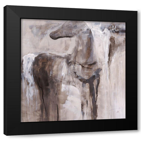 White Smoke Black Modern Wood Framed Art Print by Maas, Jodi