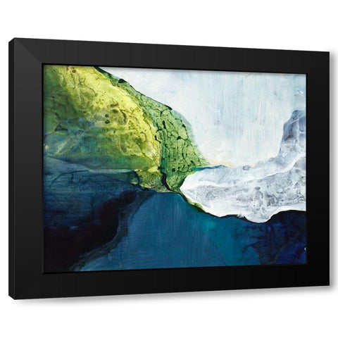 Earthy Collision Black Modern Wood Framed Art Print by Taylor, Kari