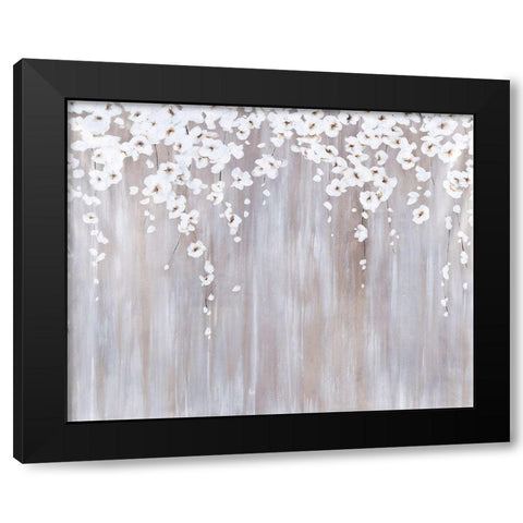 White Cherries Black Modern Wood Framed Art Print by Edmunds, Sydney
