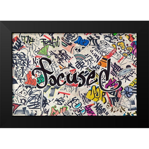 Focused - Urban Inspiration Black Modern Wood Framed Art Print by Circle Art Group