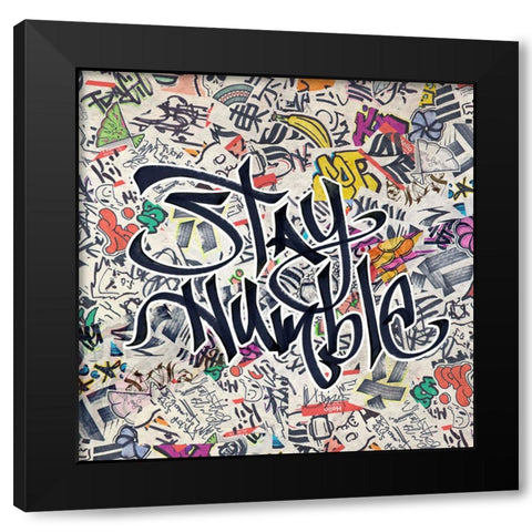 Stay Humble - Urban Inspiration Black Modern Wood Framed Art Print with Double Matting by Circle Art Group