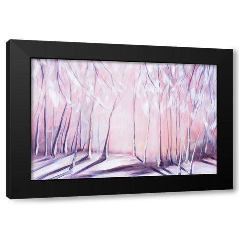 Lilac Forest Black Modern Wood Framed Art Print with Double Matting by Circle Art Group