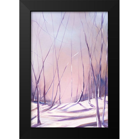 Lilac Snowfall Black Modern Wood Framed Art Print by Circle Art Group