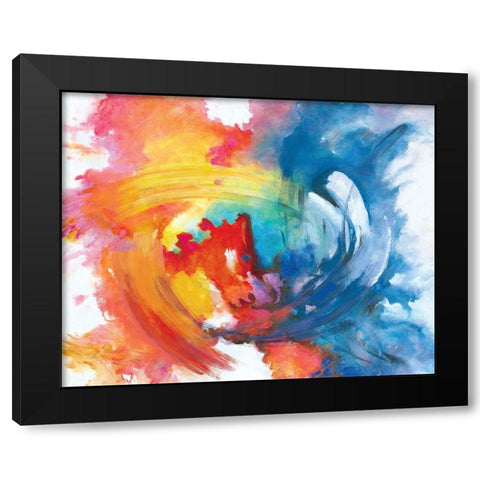 Calliope Black Modern Wood Framed Art Print by Circle Art Group