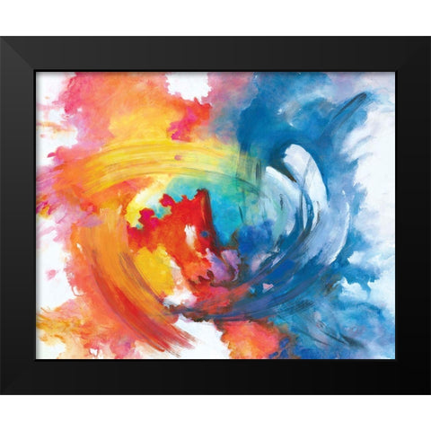 Calliope Black Modern Wood Framed Art Print by Circle Art Group