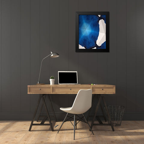 Indigo Daydream IX Black Modern Wood Framed Art Print by Stramel, Renee W.