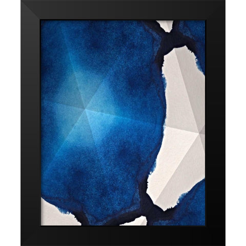 Indigo Daydream IX Black Modern Wood Framed Art Print by Stramel, Renee W.