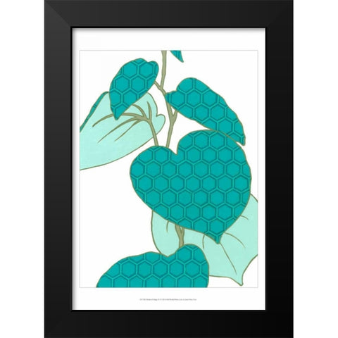 Modern Foliage IV Black Modern Wood Framed Art Print by Vess, June Erica