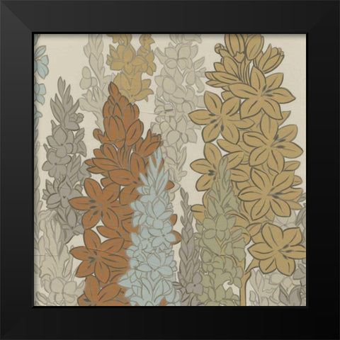 Meadow Blooms II Black Modern Wood Framed Art Print by Vess, June Erica