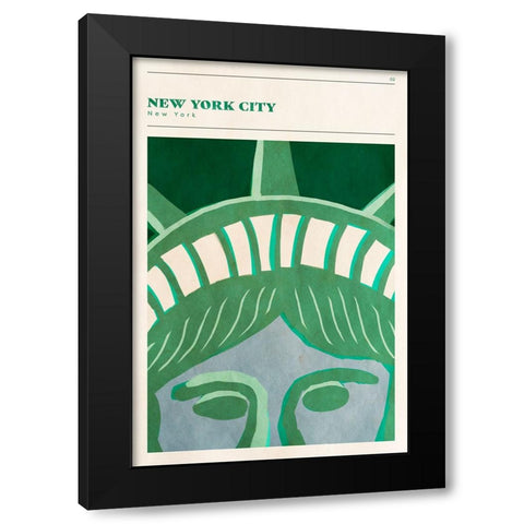Mid Century City - NYC Black Modern Wood Framed Art Print with Double Matting by Circle Art Group