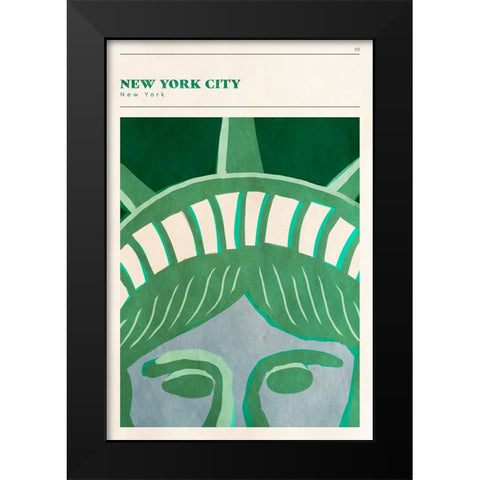 Mid Century City - NYC Black Modern Wood Framed Art Print by Circle Art Group