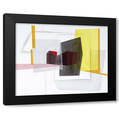 Mixtape II Black Modern Wood Framed Art Print with Double Matting by Edmunds, Sydney