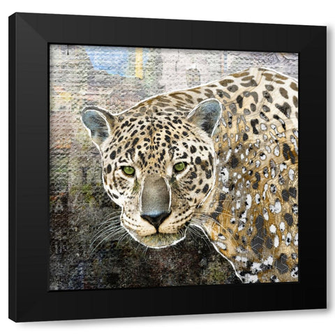 Pop Art - Jaguar Black Modern Wood Framed Art Print by Inner Circle