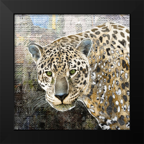 Pop Art - Jaguar Black Modern Wood Framed Art Print by Inner Circle