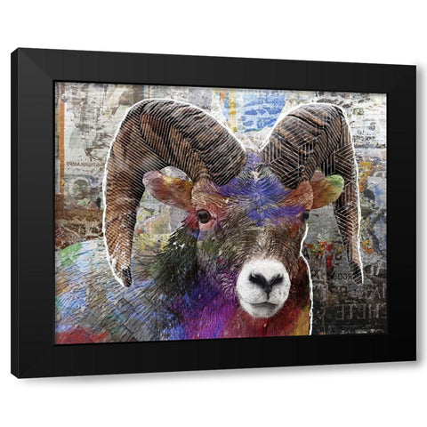 Pop Art - Ram Black Modern Wood Framed Art Print with Double Matting by Inner Circle
