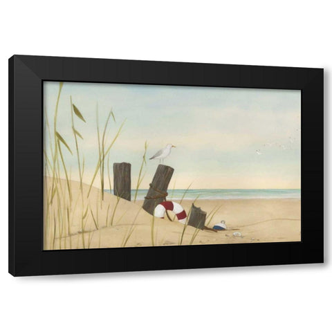 Seaside Dunes I Black Modern Wood Framed Art Print with Double Matting by Vess, June Erica