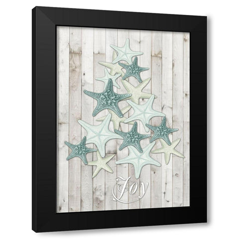 Coastal Christmas Collection B Black Modern Wood Framed Art Print with Double Matting by Vision Studio
