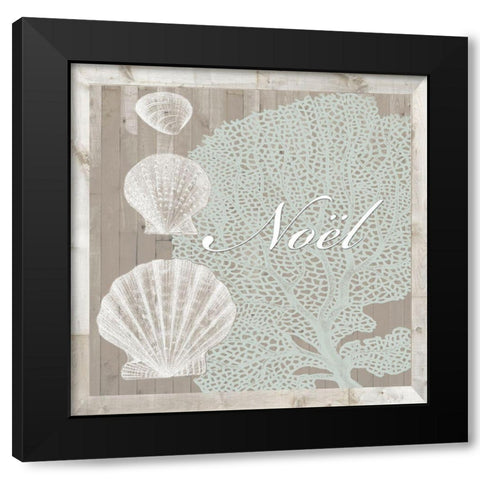 Coastal Christmas Collection G Black Modern Wood Framed Art Print with Double Matting by Vision Studio