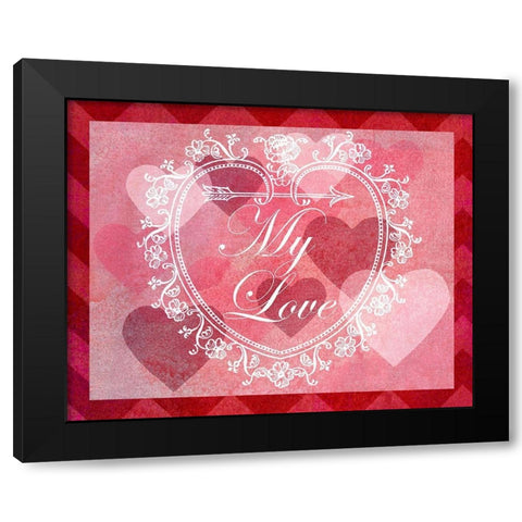 DIY Love Collection A Black Modern Wood Framed Art Print with Double Matting by Vision Studio