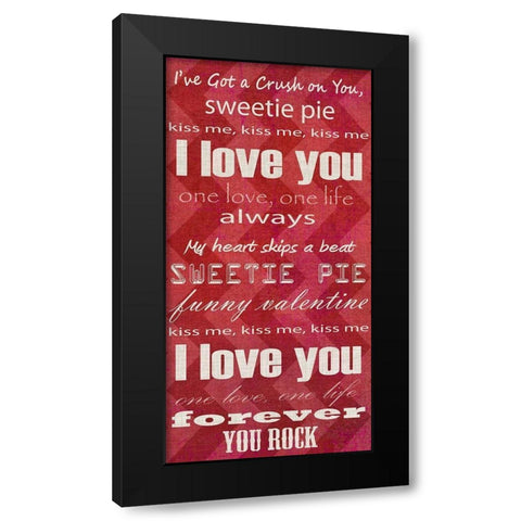 DIY Love Collection B Black Modern Wood Framed Art Print with Double Matting by Vision Studio