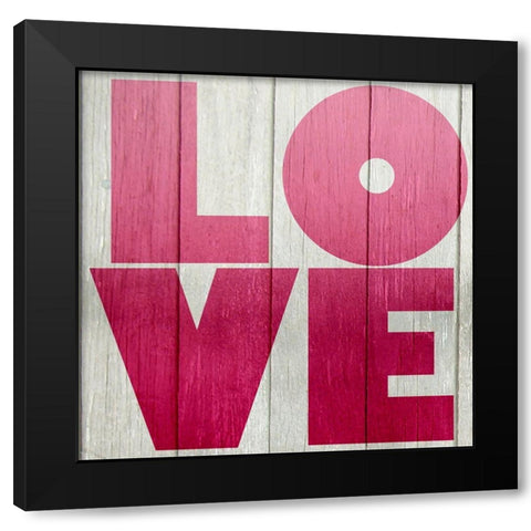 DIY Love Collection G Black Modern Wood Framed Art Print with Double Matting by Vision Studio