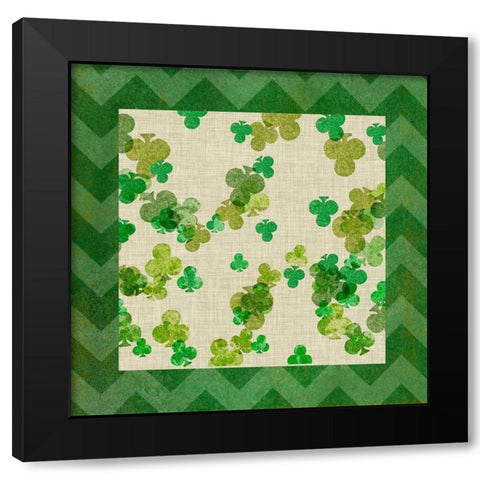 St. Pattys Collection I Black Modern Wood Framed Art Print with Double Matting by Vision Studio