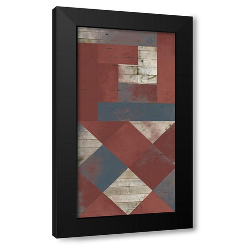 American Quilt B Black Modern Wood Framed Art Print by Vision Studio