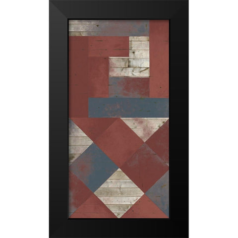 American Quilt B Black Modern Wood Framed Art Print by Vision Studio