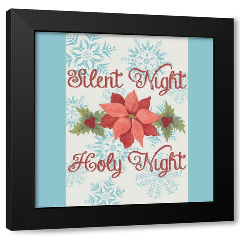 Christmas Poinsettias Collection G Black Modern Wood Framed Art Print by Popp, Grace