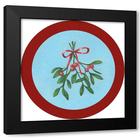 Chickadee Christmas Collection C Black Modern Wood Framed Art Print by Popp, Grace