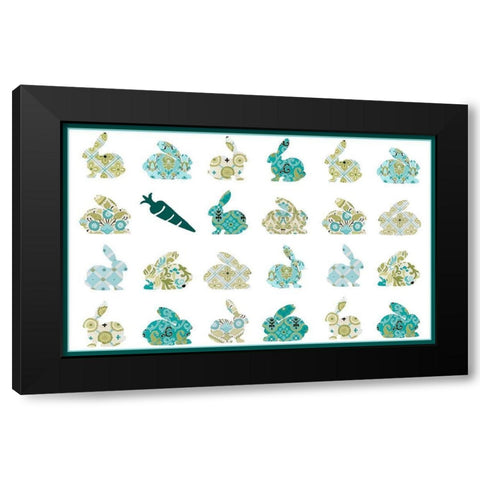 Decorative Easter Collection A Black Modern Wood Framed Art Print with Double Matting by Vision Studio