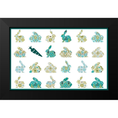 Decorative Easter Collection A Black Modern Wood Framed Art Print by Vision Studio