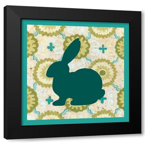 Decorative Easter Collection D Black Modern Wood Framed Art Print with Double Matting by Vision Studio