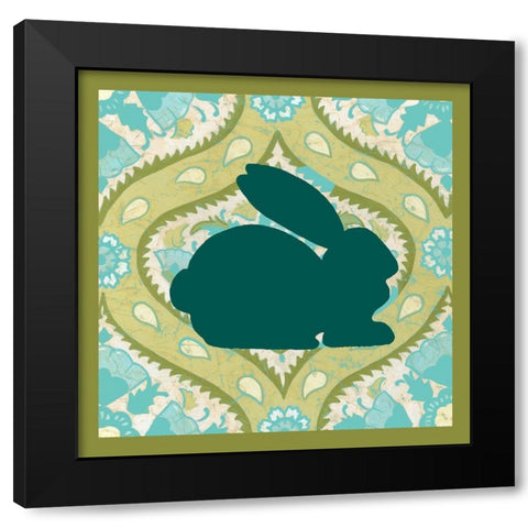 Decorative Easter Collection E Black Modern Wood Framed Art Print with Double Matting by Vision Studio