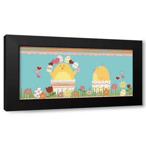 Easter Sweeties Collection C Black Modern Wood Framed Art Print by Vess, June Erica