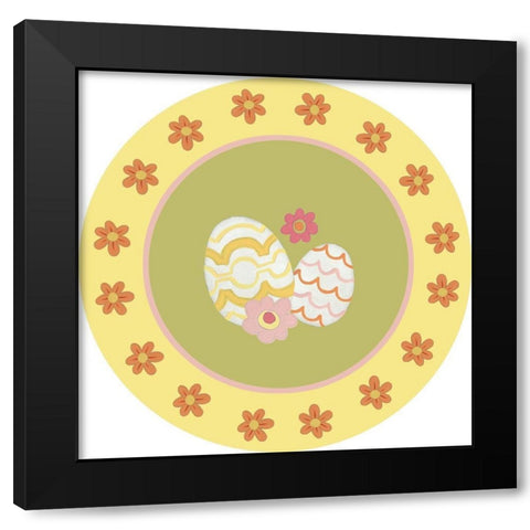 Easter Sweeties Collection H Black Modern Wood Framed Art Print by Vess, June Erica