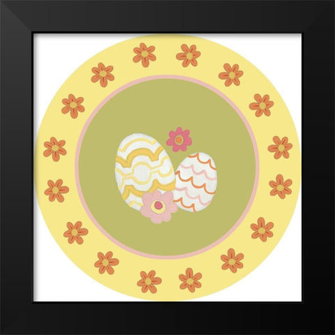 Easter Sweeties Collection H Black Modern Wood Framed Art Print by Vess, June Erica