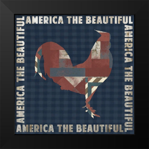 Fourth on the Farm Collection E Black Modern Wood Framed Art Print by Studio W