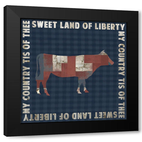 Fourth on the Farm Collection G Black Modern Wood Framed Art Print with Double Matting by Studio W