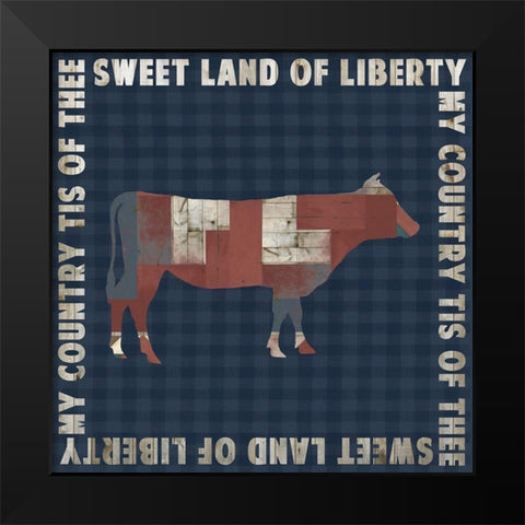 Fourth on the Farm Collection G Black Modern Wood Framed Art Print by Studio W