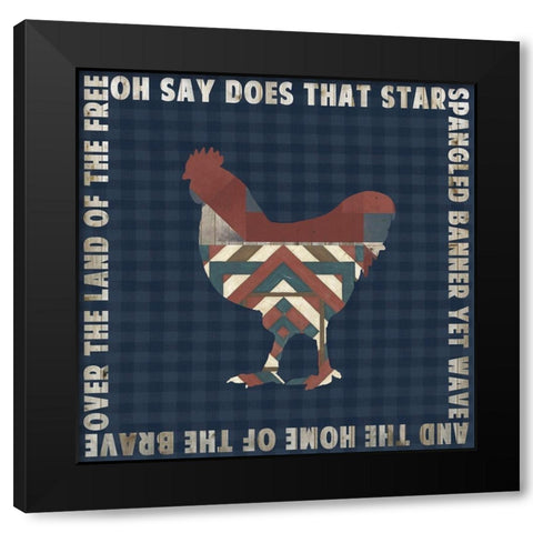 Fourth on the Farm Collection H Black Modern Wood Framed Art Print by Studio W