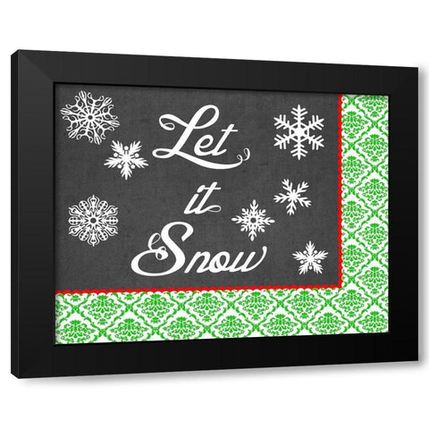 Let it Snow Collection A Black Modern Wood Framed Art Print by Vess, June Erica