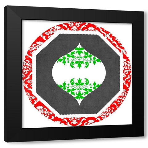 Let it Snow Collection C Black Modern Wood Framed Art Print with Double Matting by Vess, June Erica