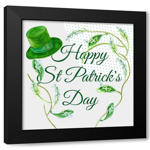 St. Patricks Day Collection A Black Modern Wood Framed Art Print with Double Matting by Wang, Melissa