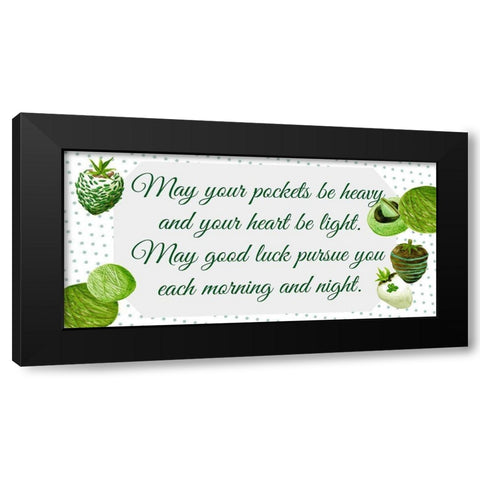 St. Patricks Day Collection C Black Modern Wood Framed Art Print with Double Matting by Wang, Melissa