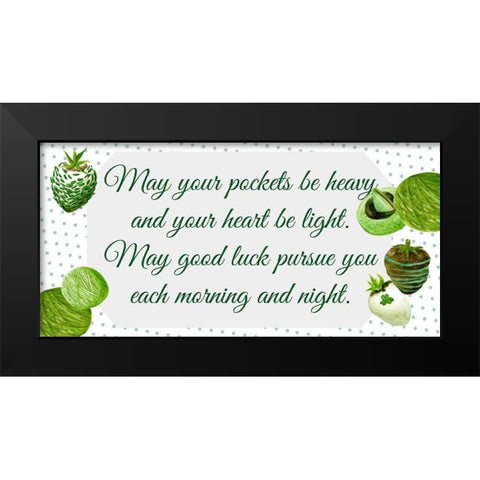 St. Patricks Day Collection C Black Modern Wood Framed Art Print by Wang, Melissa