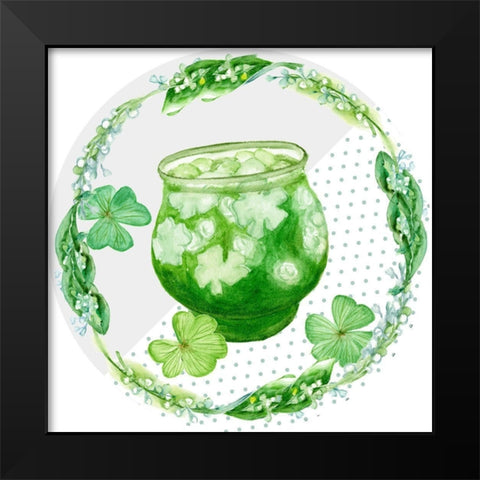 St. Patricks Day Collection E Black Modern Wood Framed Art Print by Wang, Melissa