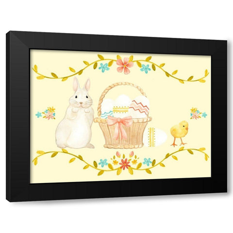 Sweet Easter Collection A Black Modern Wood Framed Art Print with Double Matting by Vess, June Erica
